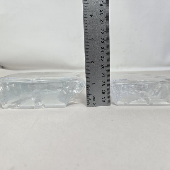 Paul Isling Crystal Glass Artwork Set Man & Women Playing On Golf Course Nybro - Picture 10 of 12